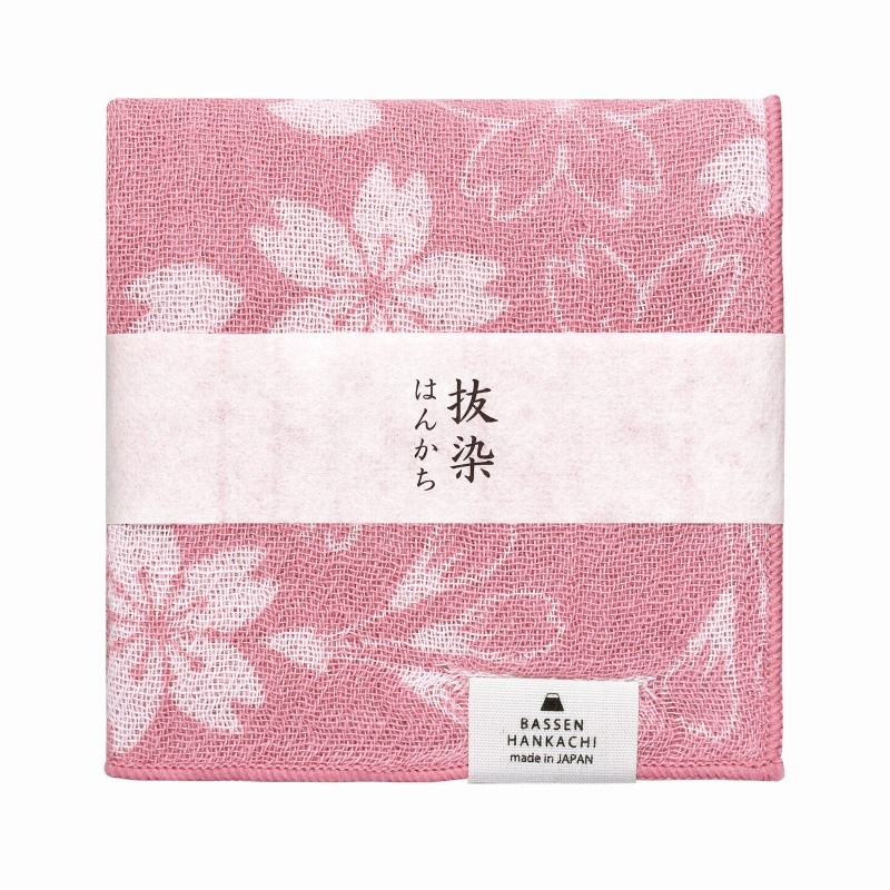 桜｜サーモンピンク｜抜染はんかち | ハイカラ抜染はんかち | | 今治