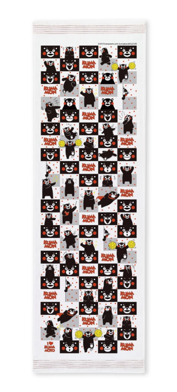 くまモン」くまモンがいっぱい｜てぬぐい | 布ごよみ｜手ぬぐい