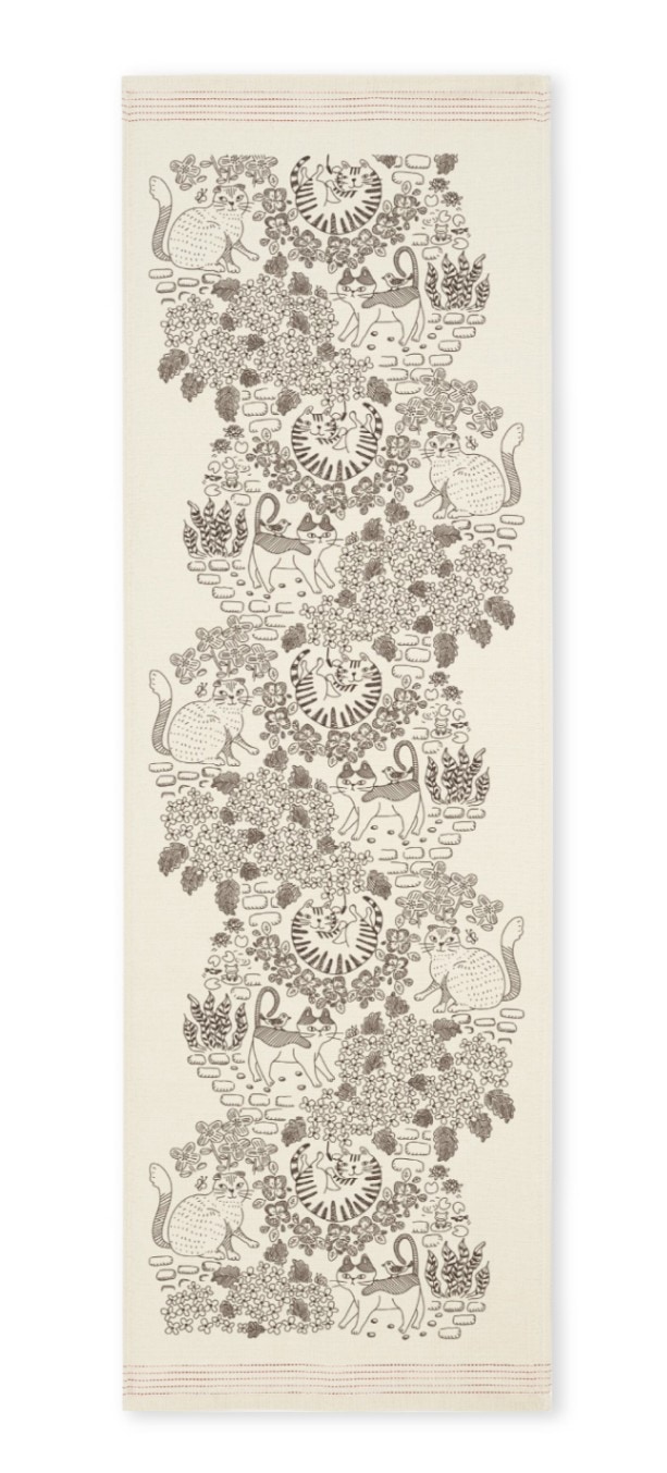 猫の庭｜てぬぐい | 布ごよみ｜手ぬぐい | | 今治タオルのコンテックス