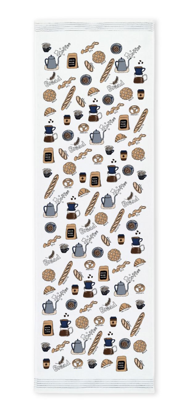 パンとコーヒー｜てぬぐい | 布ごよみ｜手ぬぐい | | 今治タオルのコン