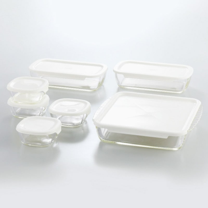 新品3個セット薔薇柄ガラス保存容器 鉛フリー プランドパリ/ imane マニー 耐熱ガラス製保存容器Mサイズ3点セット ハリオ ギフト 贈答品