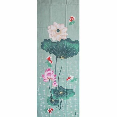 絵てぬぐい「鈴木基一 蓮に金魚図」 | 夏柄 | 香紙堂 オンラインストア