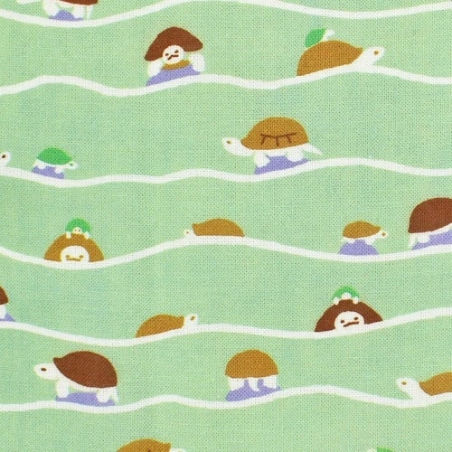 濱文様 捺染てぬぐい「日向ぼっこカメさん」