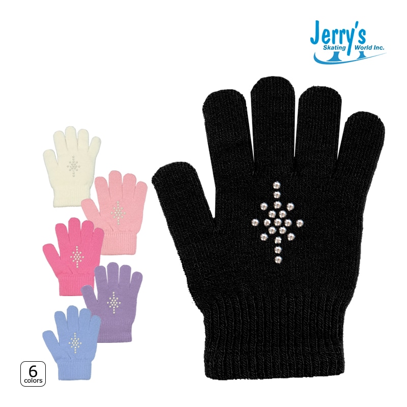 Jerry's アクセサリー 1101 -ストーン付き手袋 フィギュアスケート【ラッピング可】 -NP/TC