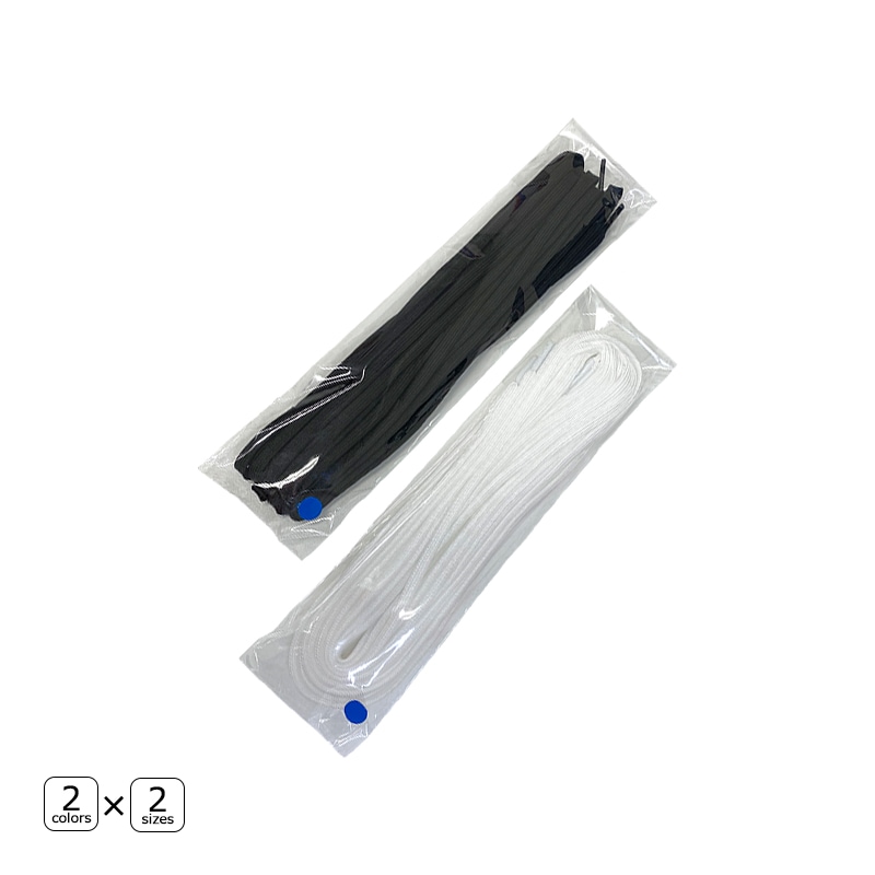 靴紐 フィギュアスケート ナイロン-白280cm,黒300cm【ラッピング可】 -NP/TC