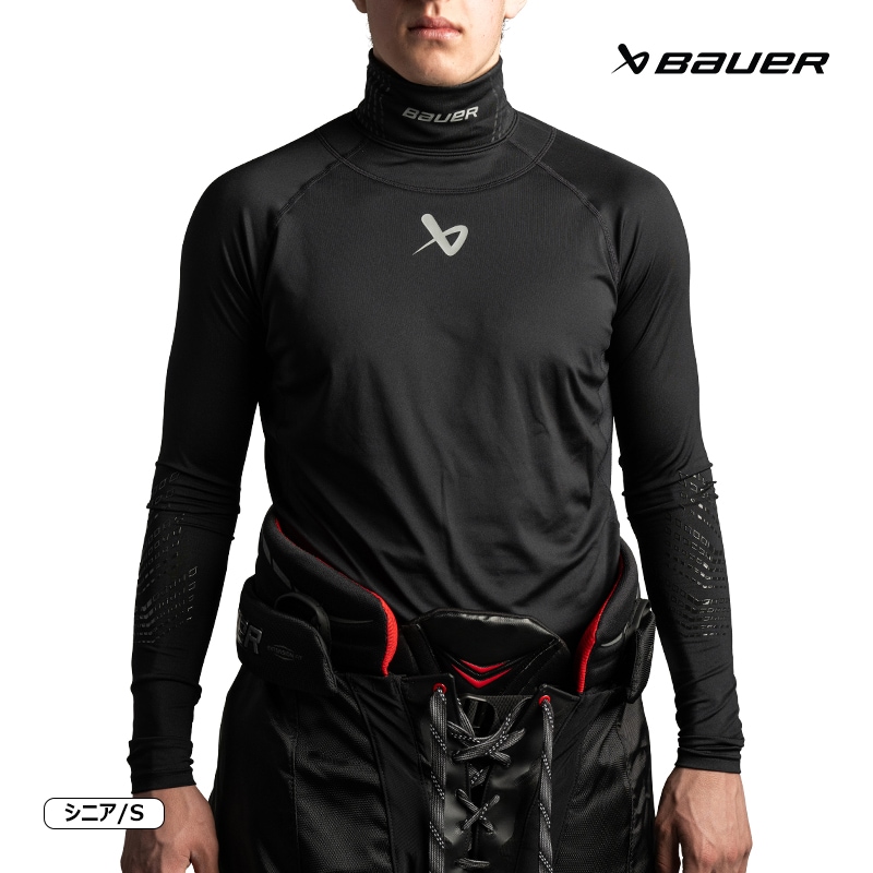 BAUER アンダーウェア S22 ロングスリーブ ネックプロテクト トップ シニア アイスホッケー