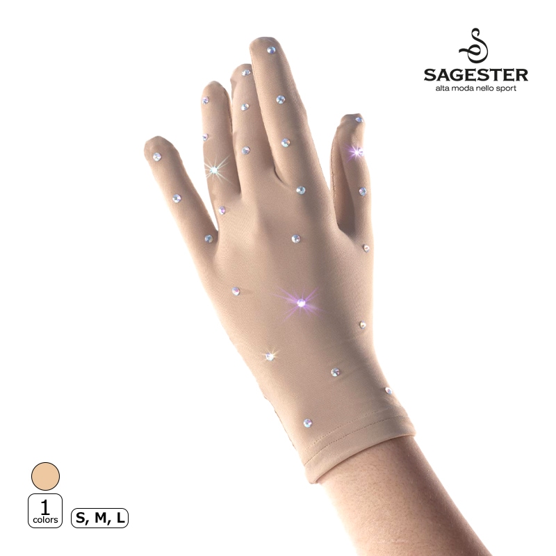 SAGESTER アクセサリー 522SW ストーン付き手袋 フィギュアスケート【ラッピング可】 -NP/TC