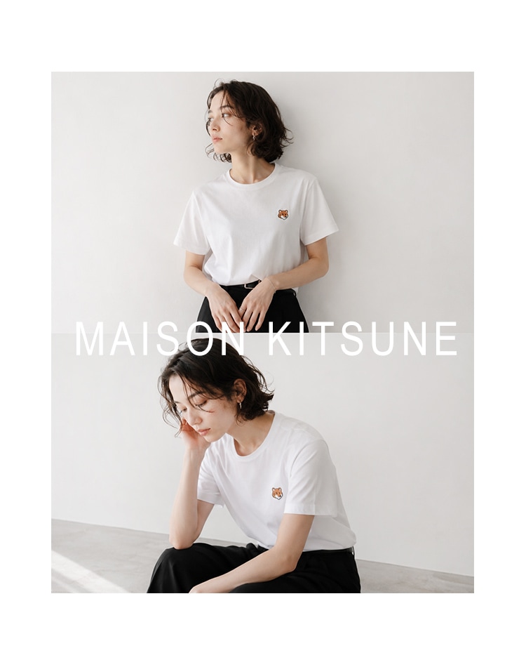 メゾンキツネ Tシャツ レディース 半袖 ブランド おしゃれ 刺繍 ワン