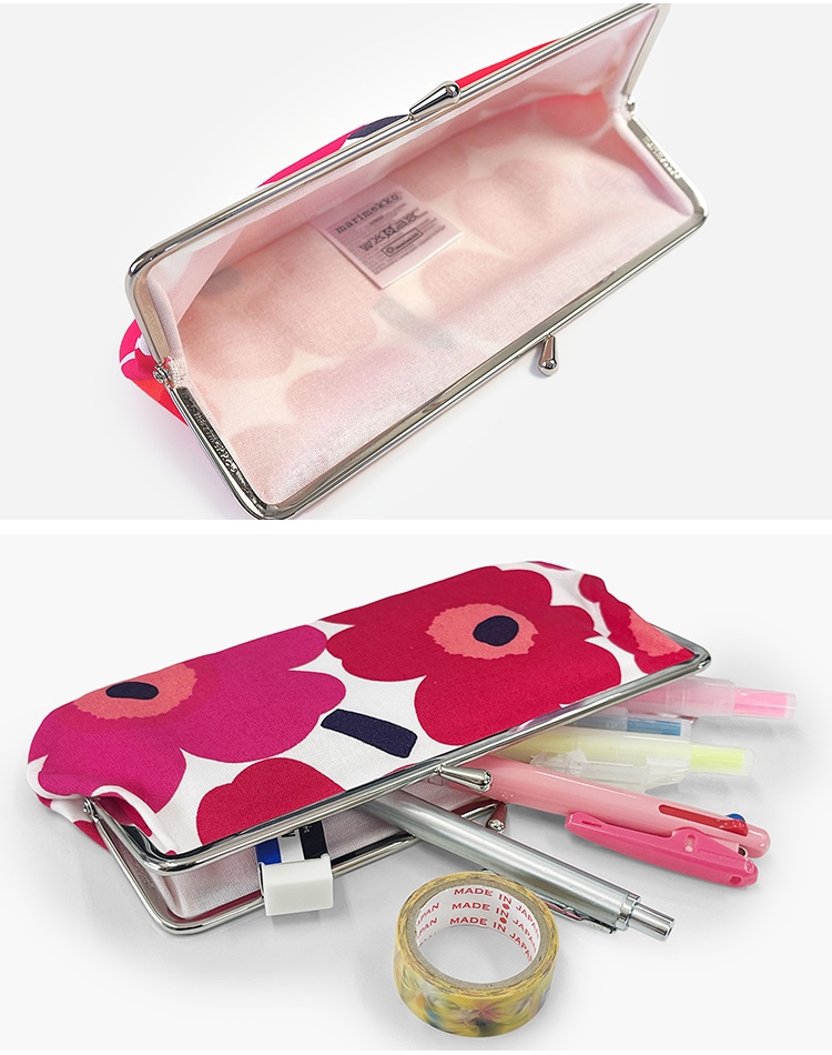 マリメッコ ポーチ がま口 ウニッコ ペンケース 眼鏡ケース 化粧ポーチ