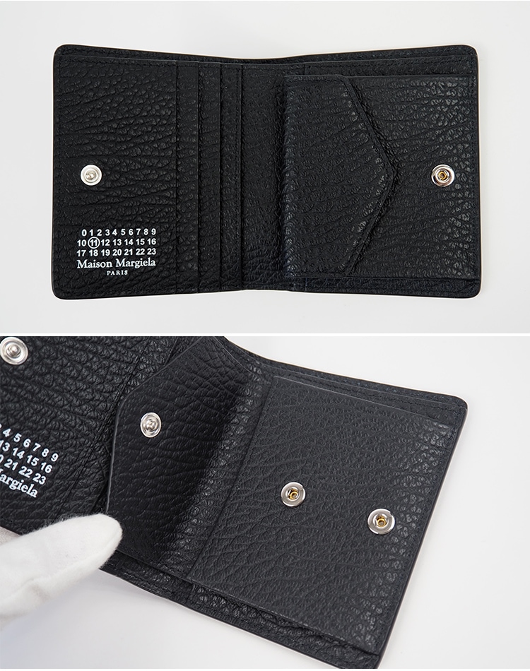 Maison Margiela 二つ折り財布 ブラック MARTIN MARGIELA マルタンマルジェラ COMPACT BI FOLD コンパクト