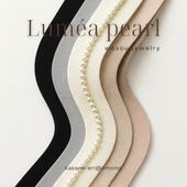 パール付き重ね衿「Lumea pearl」ちりめん［日本製・全10色］