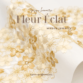 刺繍半衿「Fleur Eclat」桜模様