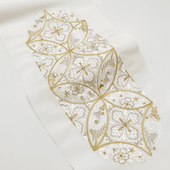 刺繍半衿 サークル模様