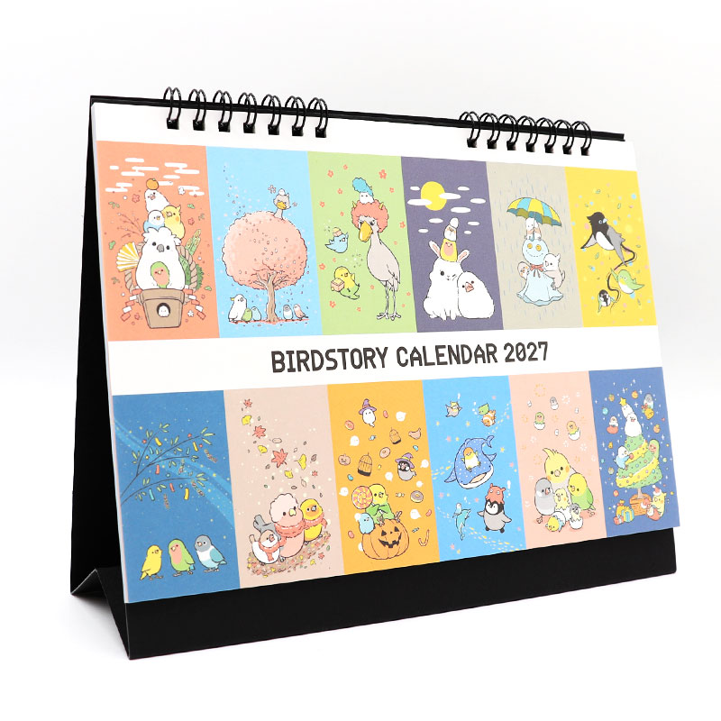 2027年 卓上カレンダー ◆ゆうパケット対応◆令和9年 未年 【BIRDSTORY】