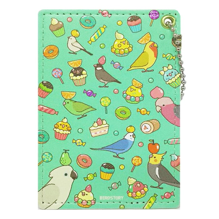 ことりスイーツ　パスケース　グリーン　◆ゆうパケット対応◆ 【BIRDSTORY】