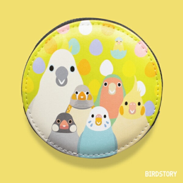 コインケース　SMILE BIRD　グリーン　◆ゆうパケット対応◆ 【BIRDSTORY】