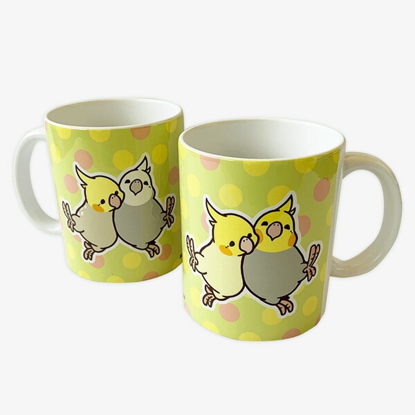 マグカップ　HAPPY BIRD LIFE　★オカメインコ　◆◆ 【BIRDSTORY】