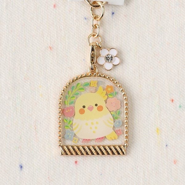 トリカゴテラリウム　★オカメインコ　イエロー　ルチノー　◆ゆうパケット対応◆　キーホルダー チャーム  【サザンDSクリエイト】