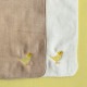刺繍ミニタオル　オカメインコ　ルチノー　茶　◆ゆうパケット対応◆ 【BIRDSTORY】