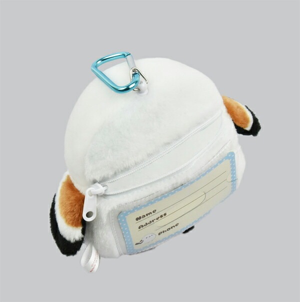 ふくふくシマエナガ リールポーチ シマエナガ ことり 小鳥 雑貨 グッズ ぬいぐるみ パスポーチ パスケース リール付 ファスナーポケット カラビナ 伸びる かわいい ふわふわ もふもふ 定期入れ カード入れ 小物入れ 通勤 通学 ショッピング【アミューズ】