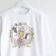長袖Tシャツ Ribbon with Carnation 大きな鳥 ◆ゆうパケット対象◆ ことり 白T ハシビロコウ タイハクオウム オニオオハシ コウテイペンギン クルマサカオウム 母の日 ギフト カーネーション【BIRDSTORY】
