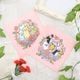ハンカチ Ribbon with Carnation 小さな鳥 大きな鳥 ◆ゆうパケット対象◆ ことり ハンドタオル オカメ セキセイ コザクラ インコ 文鳥 シマエナガ ハシビロコウ オウムオオハシ ペンギン 母の日 ギフト カーネーション【BIRDSTORY】