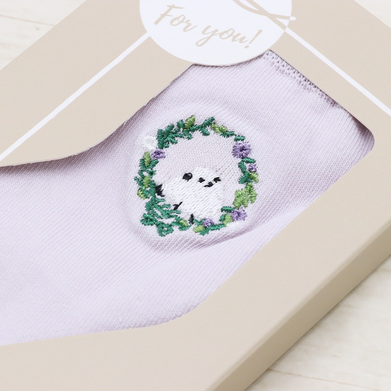 刺繍ソックス ★リースしまださん　◆◆ 【フレンズヒル】