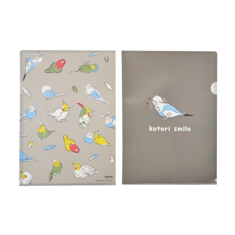 A4クリアファイル ★全5種 ポーズ文鳥 カラフルインコ わくわくシマエナガ ことりすし パターン柄 お品書き ◆ゆうパケット対応◆【ことりすまいる】【ことりすし】