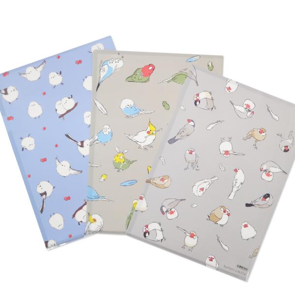A4クリアファイル ★全5種 ポーズ文鳥 カラフルインコ わくわくシマエナガ ことりすし パターン柄 お品書き ◆ゆうパケット対応◆【ことりすまいる】【ことりすし】