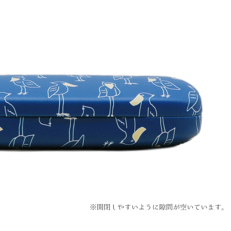 メガネケース ★ ハシビロコウポーズ ネイビー クロス付き ◆◆ 【フレンズヒル】
