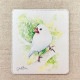 水彩画マウスパッド 白文鳥 ◆ゆうパケット対応◆ 【クリエイティブモーション】