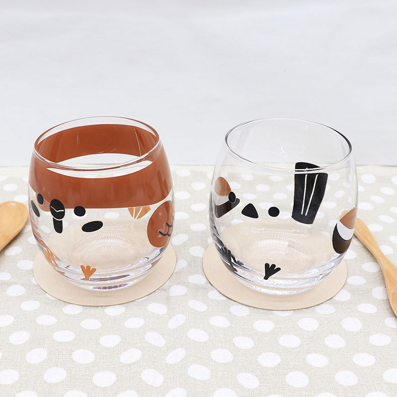 ことりグラス ★ スズメ シマエナガ ◆◆ことり すずめ 雀 キッチン雑貨 カップ ハンドメイド【DECOLE】