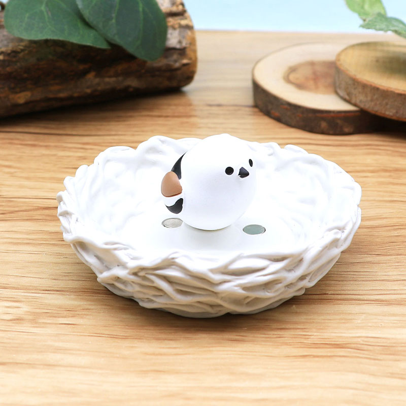 鳥の巣クリップホルダー ★ スズメ シマエナガ ◆◆ことり すずめ 雀 文房具　ステーショナリー カップ ハンドメイド【DECOLE】