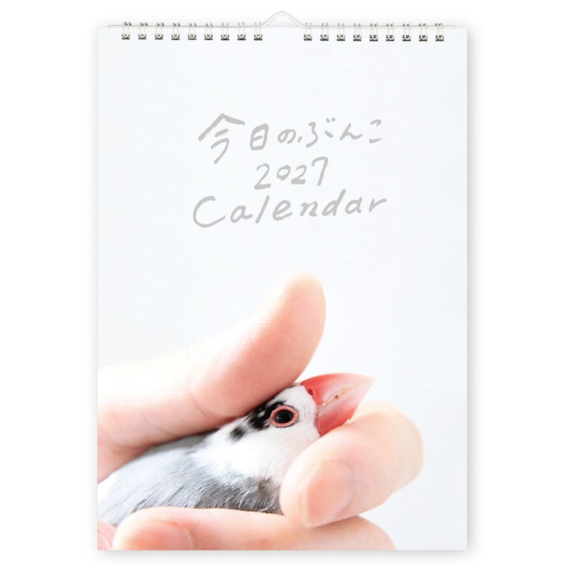 今日のぶんこ 2027★A4 壁掛け カレンダー ◆ゆうパケット対応◆ 文鳥 ぶんちょう 令和9年 未年 【クリエイティブモーション】【torinotorio】