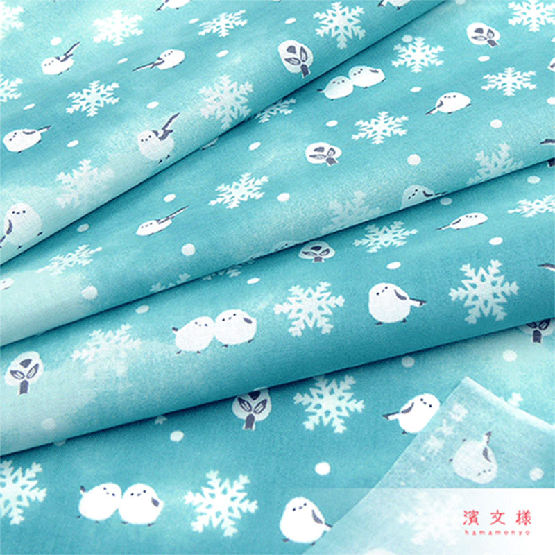 てぬぐい ★シマエナガと雪 ◆ゆうパケット対応◆ 【濱文様】