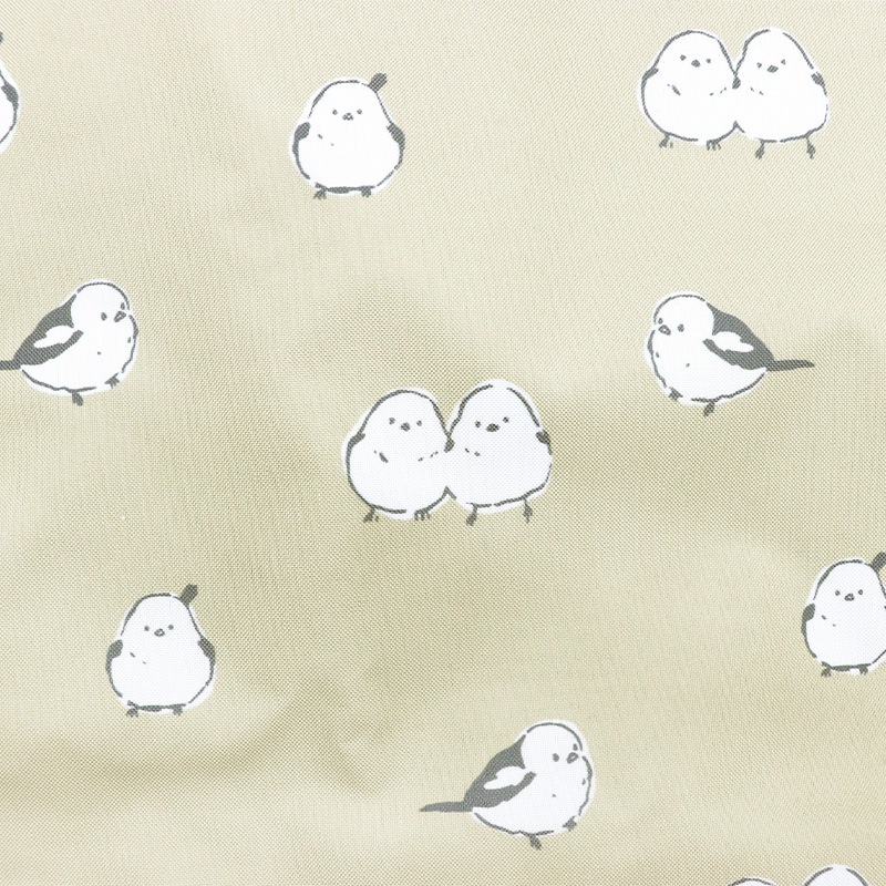 セパレートマルシェバッグ ★ペイントシマエナガ ベージュ ◆◆ バッグ 小鳥 保冷 折りたたみ ショッピングバッグ 撥水【フレンズヒル】