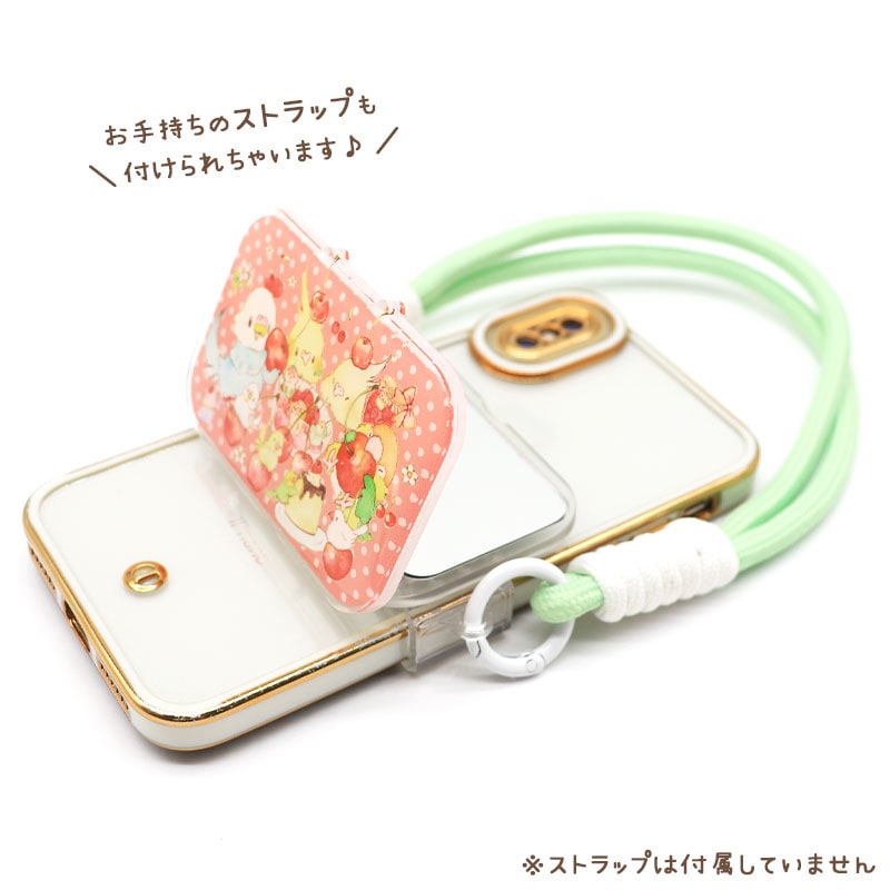 スマホクリップ(ミラー付き) ★さくらんぼ ◆◆ 【ゆとり屋】