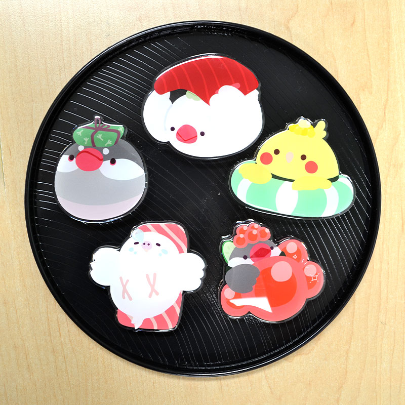 【ことりすし】アクリルスマホグリップ ★コーン　◆ゆうパケット対応◆ スマホ 落下防止 スマホアクセサリー スタンド