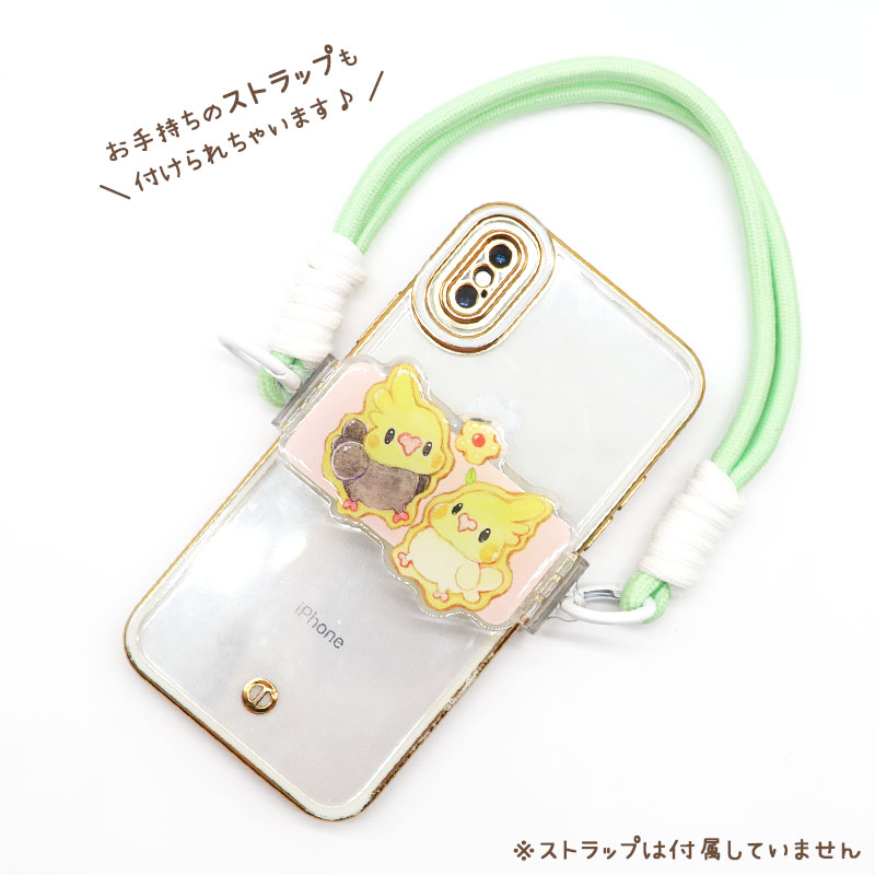 スマホクリップ ★オカメインコ ◆◆ 【ゆとり屋】