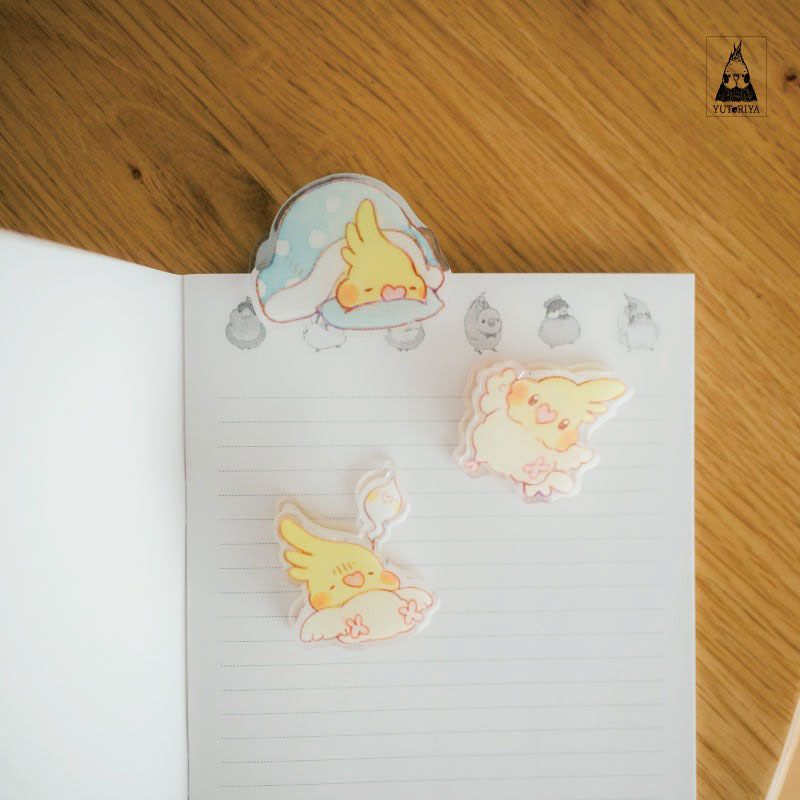 アクリルクリップ ★オカメインコ ◆ゆうパケット対応◆ 【ゆとり屋】