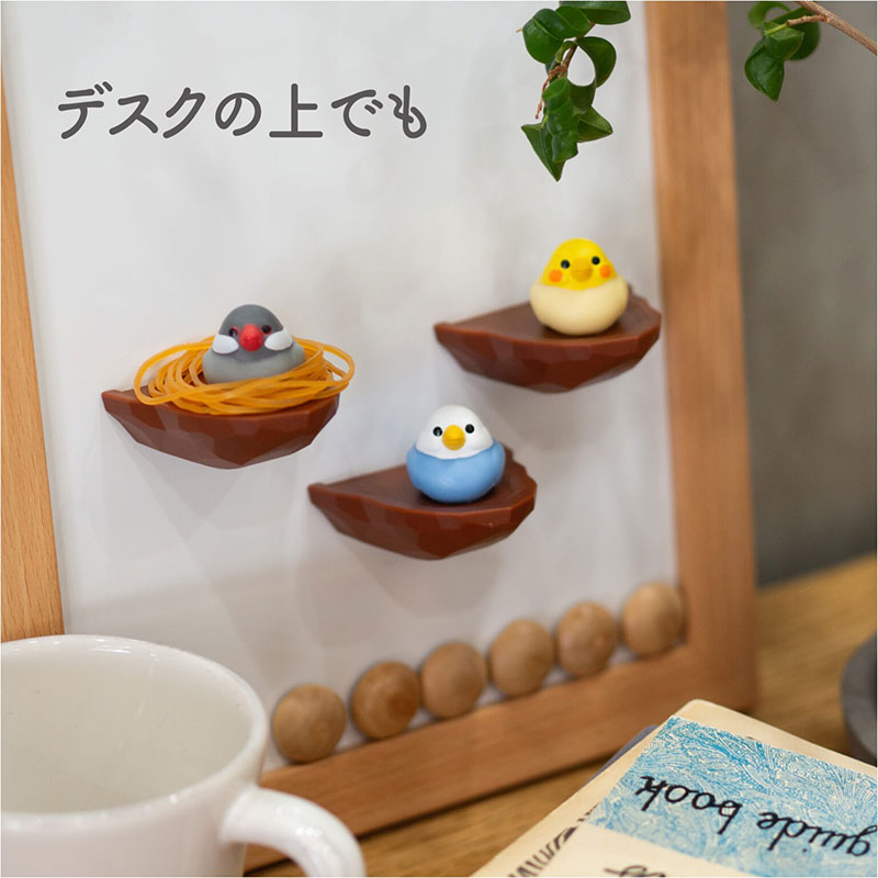 トリの巣 輪ゴムホルダー ◆◆ オカメ セキセイ インコ 文鳥 シマエナガ 文房具 収納 【Biite】