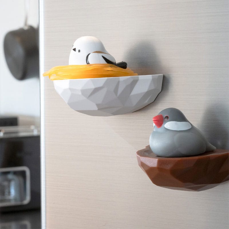 トリの巣 輪ゴムホルダー ◆◆ オカメ セキセイ インコ 文鳥 シマエナガ 文房具 収納 【Biite】