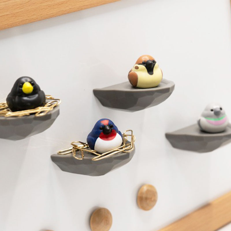 トリの巣 クリップホルダー ◆◆ スズメ ドバト ツバメ カラス 文房具 収納 【Biite】