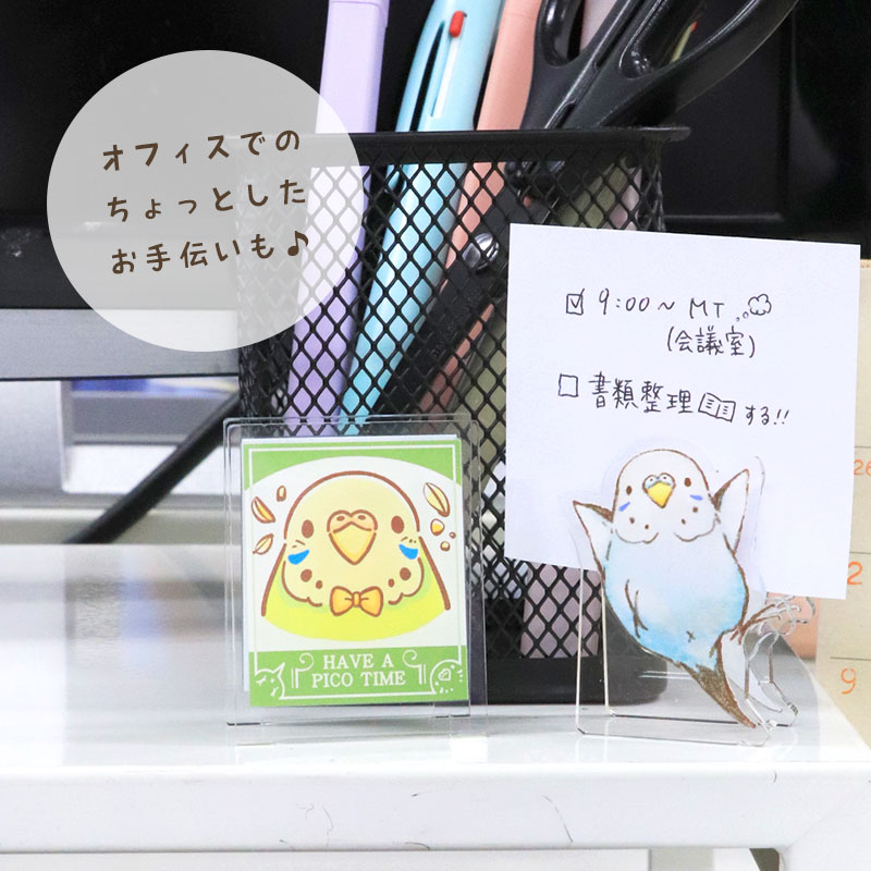 羽やすめのトマリ木×ことりすまいる アクリルクリップ ◆ゆうパケット対応◆ 【ことりすまいる】【羽やすめのトマリ木】