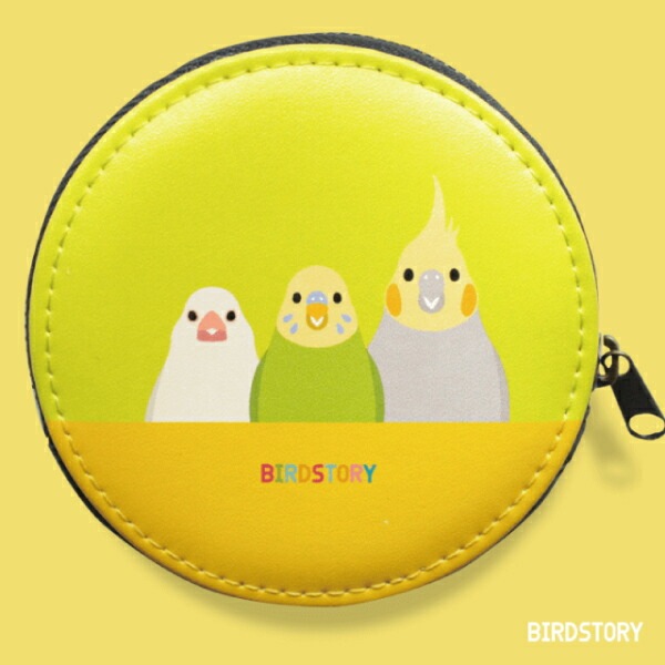 コインケース　SMILE BIRD　グリーン　◆ゆうパケット対応◆ 【BIRDSTORY】