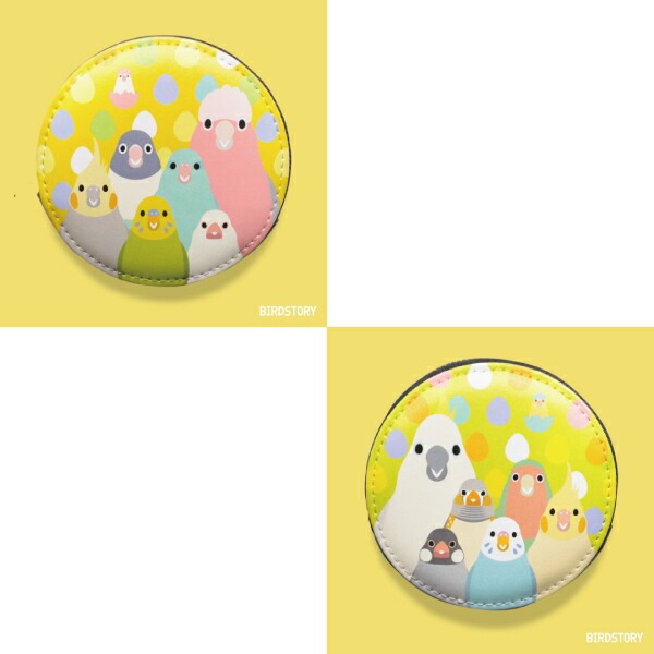 コインケース　SMILE BIRD　グリーン　◆ゆうパケット対応◆ 【BIRDSTORY】