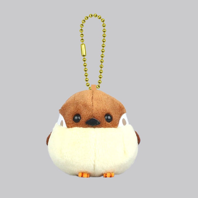 ぷちまる ふくふくことり DX ★スズメ すずめ ことり 小鳥 雑貨 グッズ  キーホルダー ボールチェーン マスコット ふわふわ もふもふ かわいい 人形 チャーム ストラップ キーチェーン バッグチャーム イエロー 鳥 ギフト お揃い ペア プレゼント【アミューズ】