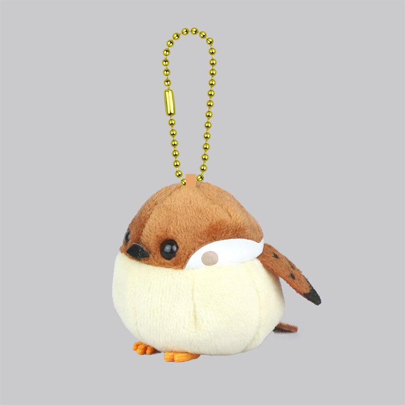 ぷちまる ふくふくことり DX ★スズメ すずめ ことり 小鳥 雑貨 グッズ  キーホルダー ボールチェーン マスコット ふわふわ もふもふ かわいい 人形 チャーム ストラップ キーチェーン バッグチャーム イエロー 鳥 ギフト お揃い ペア プレゼント【アミューズ】