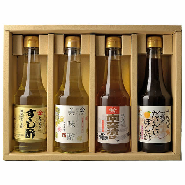 【送料無料】 すぐれものセット （すし酢・美味酢・南蛮漬けの素・だいだいぽん酢）　お歳暮　帰省暮