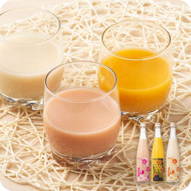 産地直送 「3種の甘酒セット　500ml×3本」九州 お取り寄せ　プレーン 紅麹 みかん  甘酒 米麹 砂糖 不使用 ノンアルコール ストレート 粒なし 無添加 紅こうじ 米麹甘酒 麹 米こうじ 美容 健康 ダイエット 飲み比べ 国産 送料無料